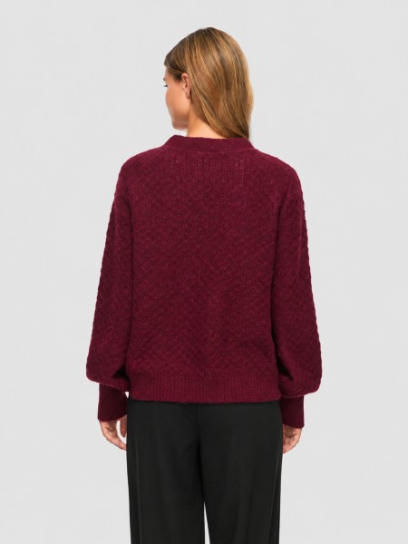Casaco Vila Mulher Vituli V-Neck L/s Knit Cardigan/pb/rc