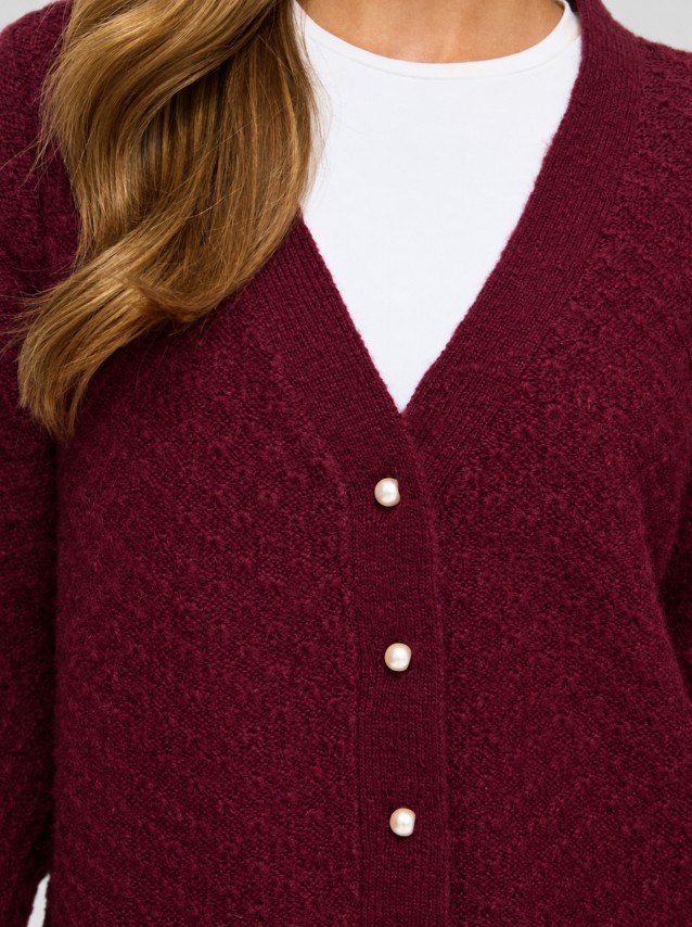 Casaco Vila Mulher Vituli V-Neck L/s Knit Cardigan/pb/rc
