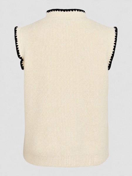 Colete Vila Mulher Viceleste S/l Tie Knit Top/rf Colete Vila Mulher Viceleste S/l Tie Knit Top/rf