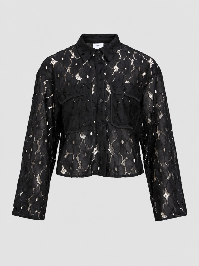 Camisa Vila Mulher Vitonato O-Neck L/s Shirt/rc