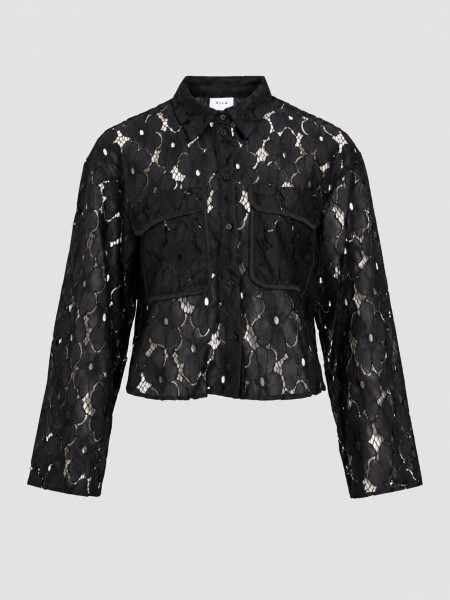 Camisa Vila Mulher Vitonato O-Neck L/s Shirt/rc Camisa Vila Mulher Vitonato O-Neck L/s Shirt/rc
