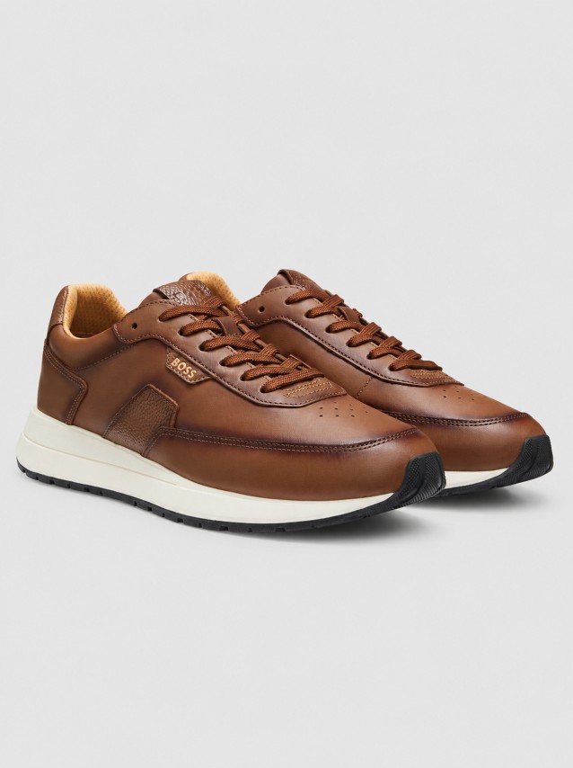 Sapatilha Boss Homem Leather Cow (10282422)