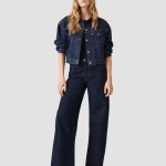 Jeans Levis  Mulher Xl Straight Dark Indigo - Flat Finish