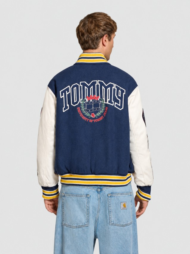 Casaco Tommy Jeans Homem Tjm Letterman Wool Varsity Jkt