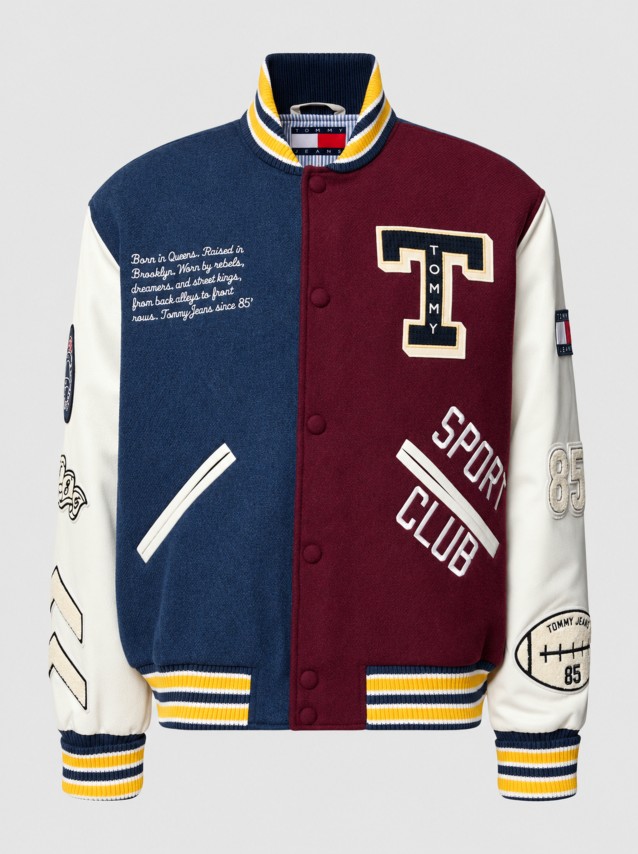 Casaco Tommy Jeans Homem Tjm Letterman Wool Varsity Jkt