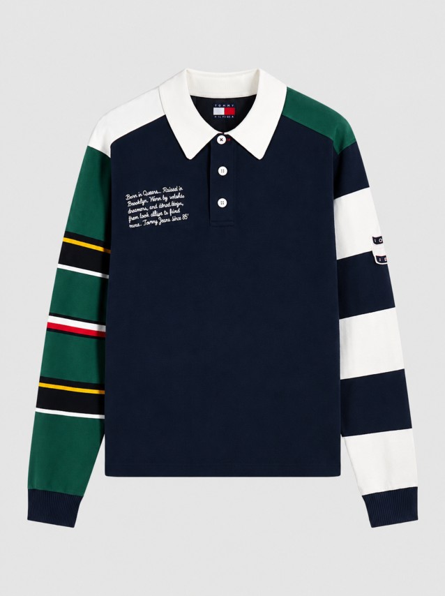 Polo Tommy Jeans Homem Tjm Reg Tommy Knitted Rugby Ext