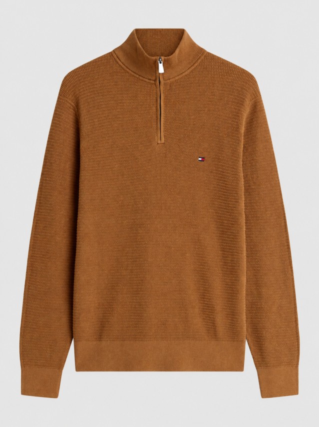 Polo Tommy Hilfiger Homem Pima Ctn Cash Structure Zip Mock
