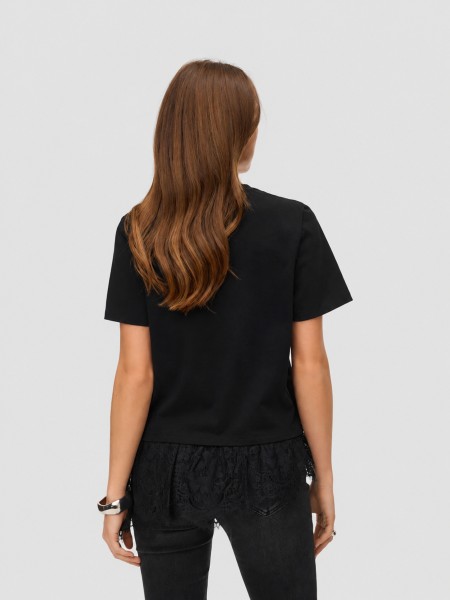 T-Shirt Vero Moda Mulher Vmbrit Ss O-Neck Lace T-Shirt Jrs T-Shirt Vero Moda Mulher Vmbrit Ss O-Neck Lace T-Shirt Jrs