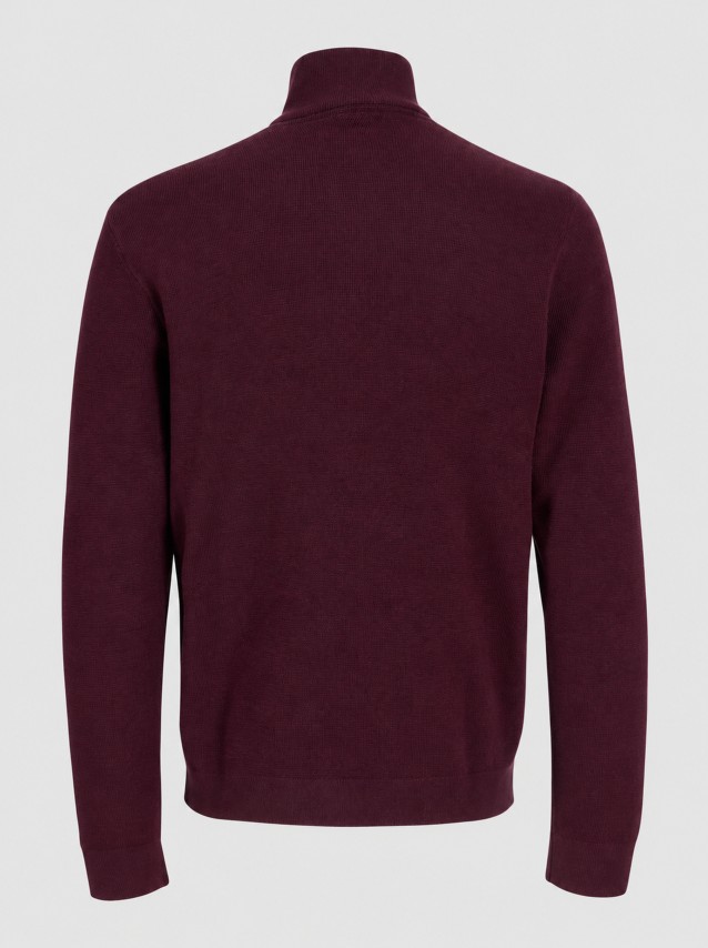 Camisola Jack & Jones Homem Jprblamilano Stitch Knit Half Zip Sn