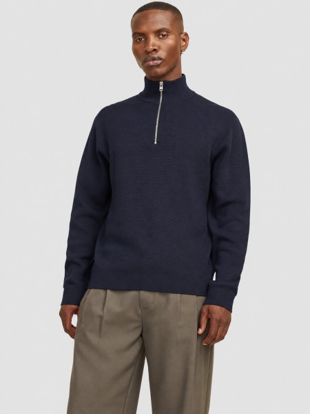 Camisola Jack & Jones Homem Jprblamilano Stitch Knit Half Zip Sn Camisola Jack & Jones Homem Jprblamilano Stitch Knit Half Zip Sn
