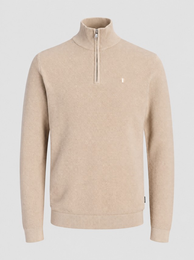 Camisola Jack & Jones Homem Jprbluryan Knit Half Zip