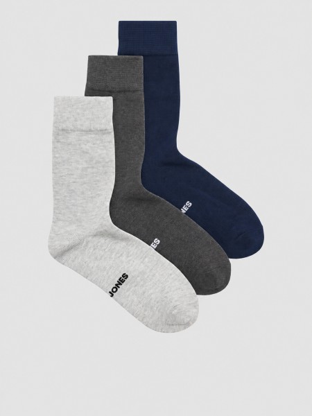 Meias Jack & Jones Homem Jaclouis Bamboo Sock 3 Pack Meias Jack & Jones Homem Jaclouis Bamboo Sock 3 Pack