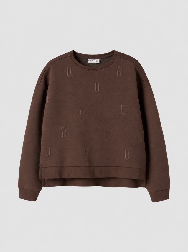Sweatshirt Name It Menina Nkfnillina Ls Rlx Swe Bru Pb