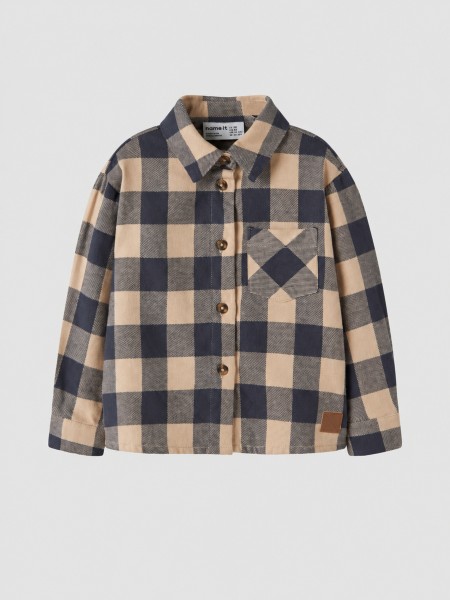 Camisa Name It Menino Nmmnoriel Ls Nreg Shirt