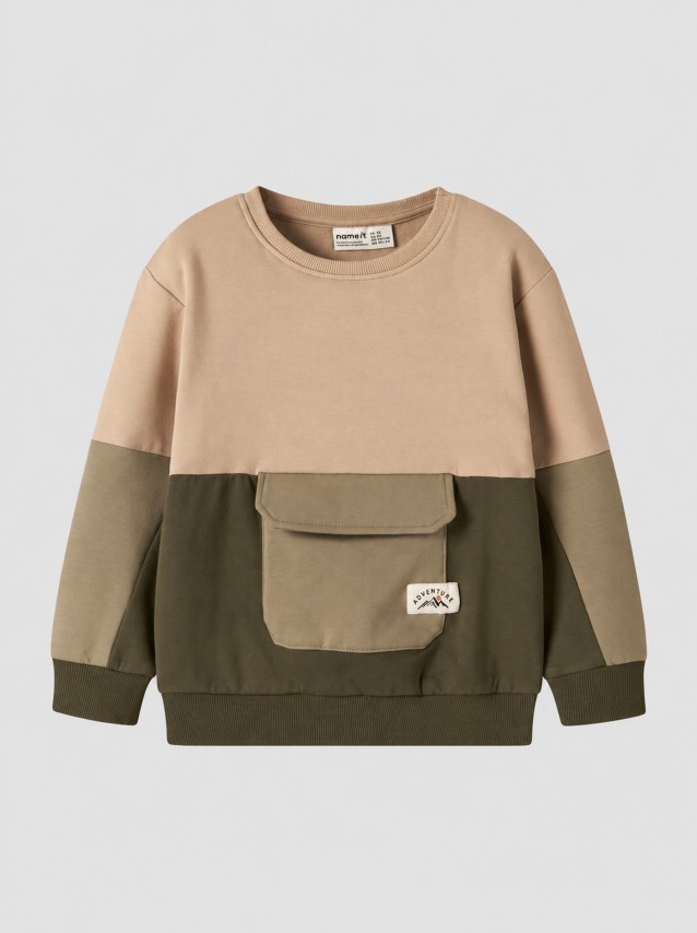 Sweatshirt Name It Menino Nmmomer Ls Nreg Sweat Bru
