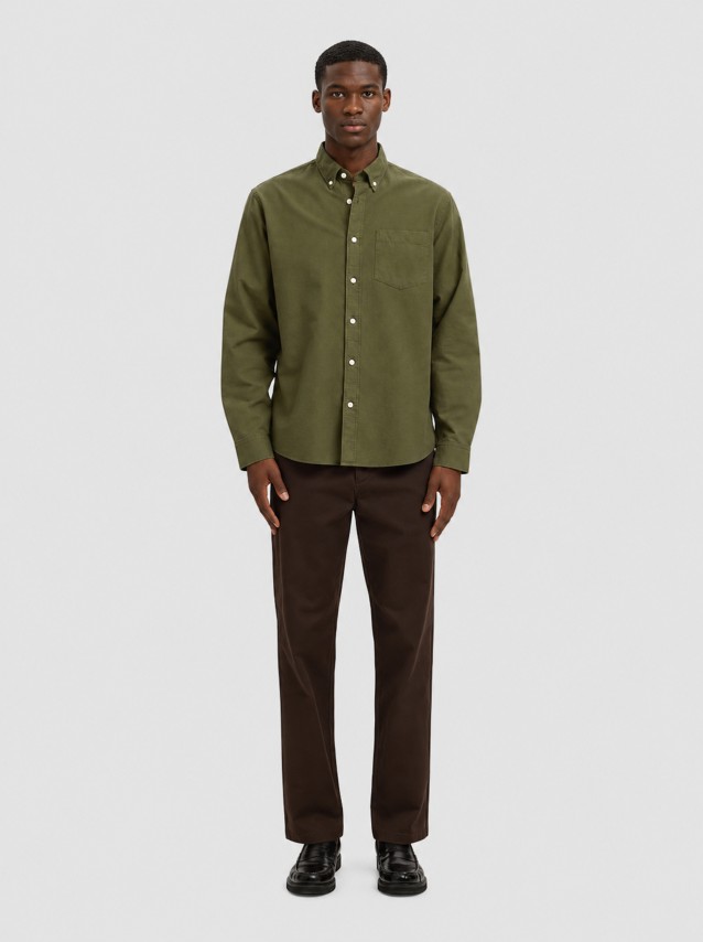 Camisa Selected Homem Slmregcole Rick-Ox Shirt Ls Noos