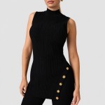 Top Guess Mulher Lima Belted Tunic Swtr
