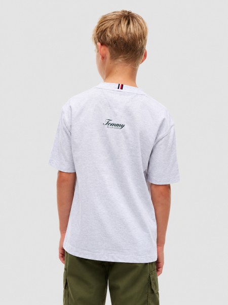 T-Shirt Tommy Hilfiger Menino Flag Grafitti Tee Ss T-Shirt Tommy Hilfiger Menino Flag Grafitti Tee Ss