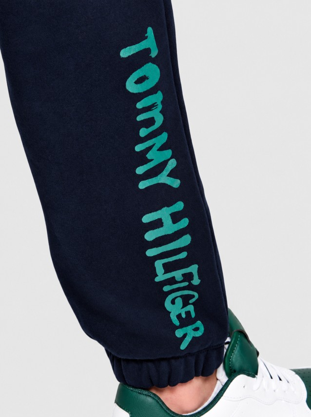 Cal�as Tommy Hilfiger Menino Flag Graffiti Sweatpant