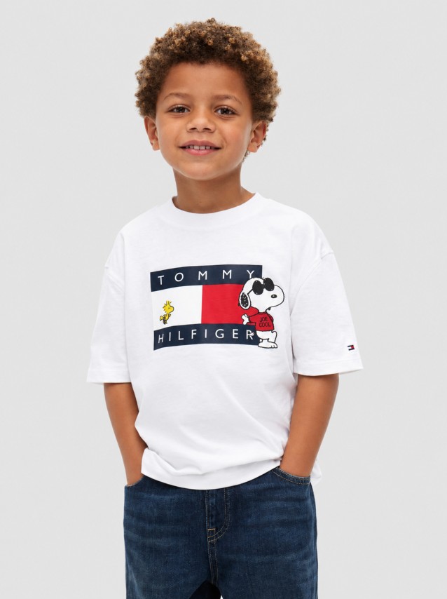 T-Shirt Tommy Hilfiger Menino Peanuts Graphic Tee Ss