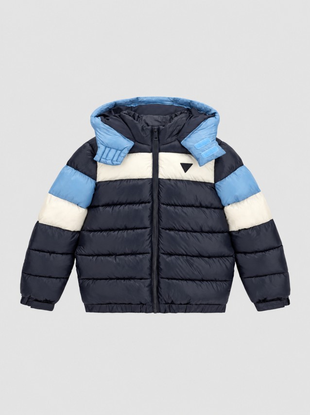 Kispo Guess Menino Hooded Ls Puffer W/zip