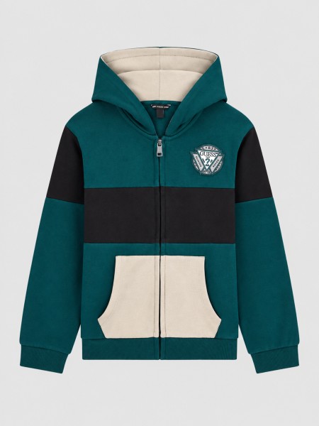 Casaco Guess Menino Hooded Ls Active Top W/zip Casaco Guess Menino Hooded Ls Active Top W/zip