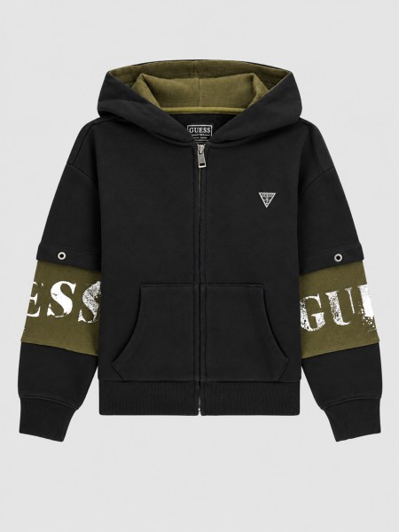 Casaco Guess Menino Oversize Ls Hooded Active Top Casaco Guess Menino Oversize Ls Hooded Active Top