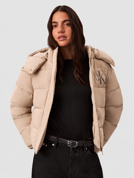 Kispo Calvin Klein  Mulher Matte Mw Monologo Short Puffer