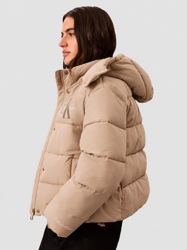Kispo Calvin Klein  Mulher Matte Mw Monologo Short Puffer