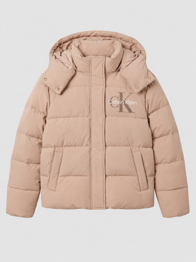 Kispo Calvin Klein  Mulher Matte Mw Monologo Short Puffer