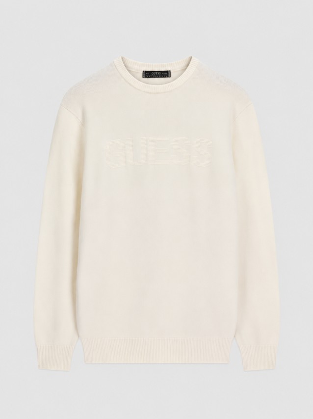 Camisola Guess Homem Noburo Cn Logo Reverse Ls Swtr