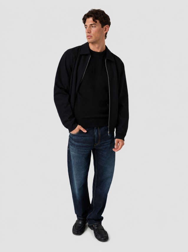 Camisola Guess Homem Noburo Cn Logo Reverse Ls Swtr