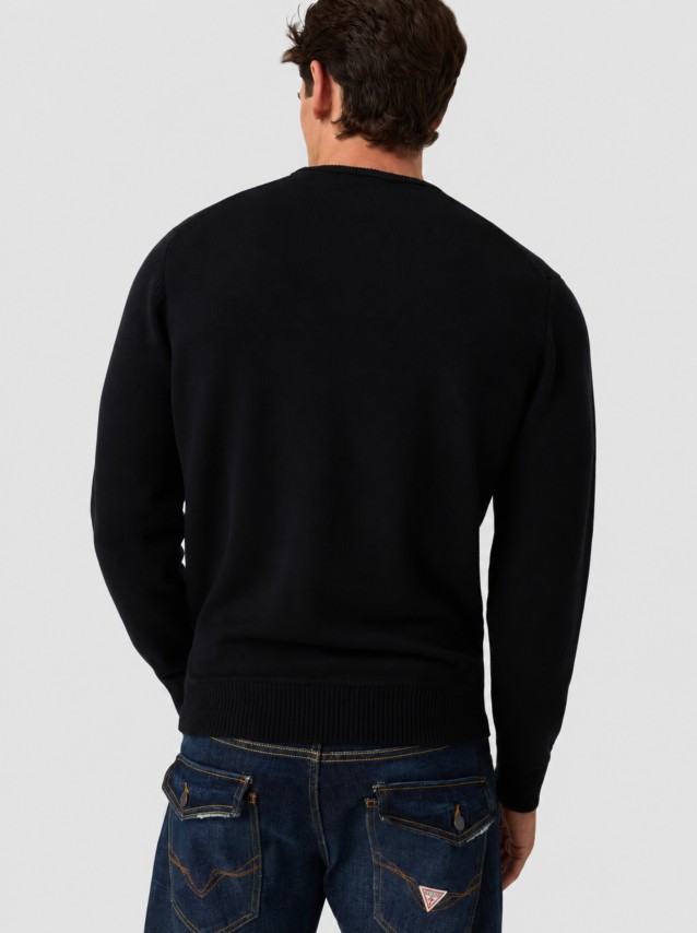 Camisola Guess Homem Noburo Cn Logo Reverse Ls Swtr