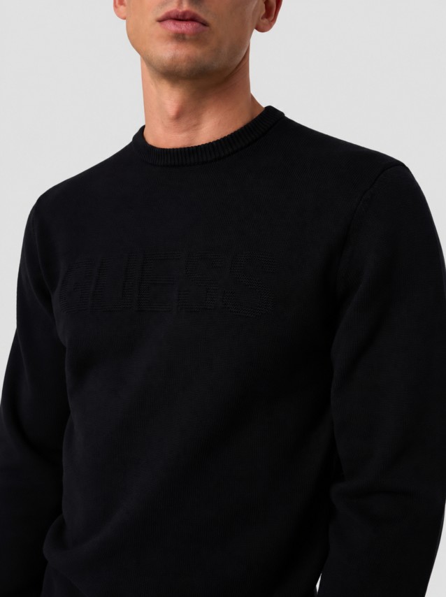 Camisola Guess Homem Noburo Cn Logo Reverse Ls Swtr
