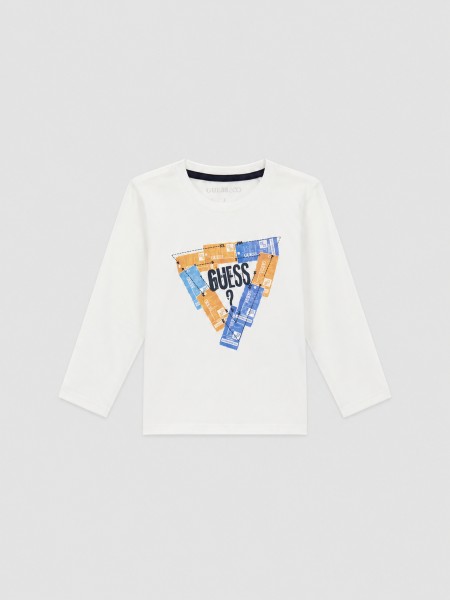 Camisola Guess Menino Ls T-Shirt_Logo Camisola Guess Menino Ls T-Shirt_Logo