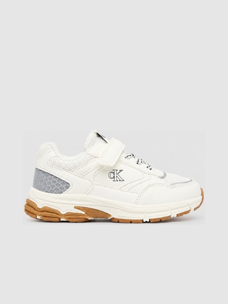 Sapatilha Calvin Klein Unisexo Low Cut Lace-Up/velcro Sneaker Off Sapatilha Calvin Klein Unisexo Low Cut Lace-Up/velcro Sneaker Off