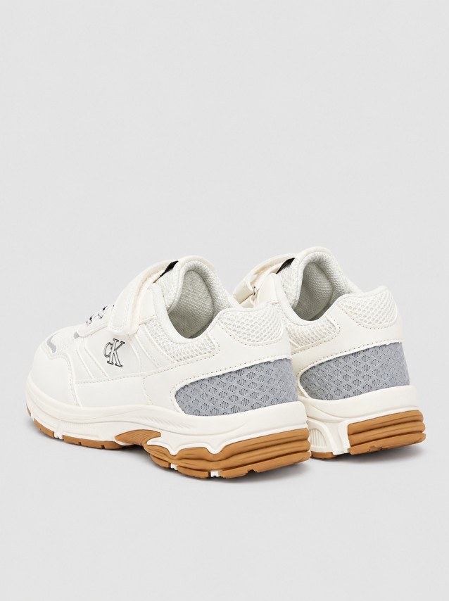 Sapatilha Calvin Klein Unisexo Low Cut Lace-Up/velcro Sneaker Off
