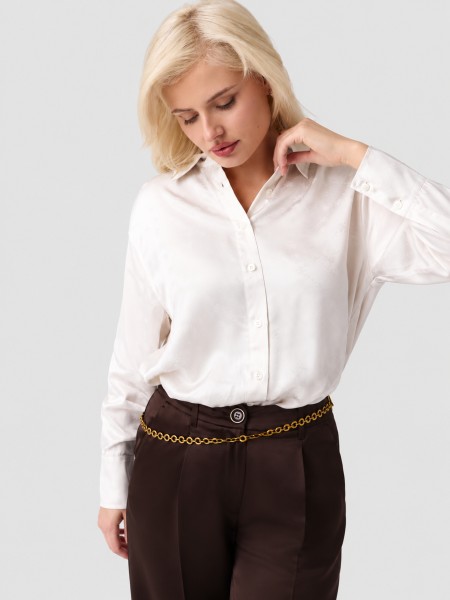 Camisa Guess Mulher Ls Carolyn Logo Shirt