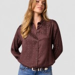 Camisa Guess Mulher Ls Carolyn Logo Shirt