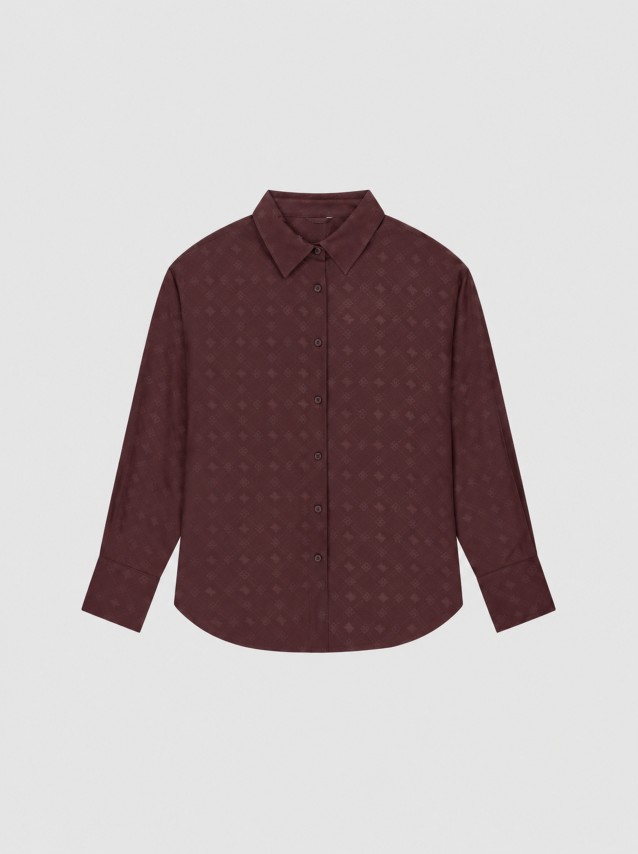 Camisa Guess Mulher Ls Carolyn Logo Shirt