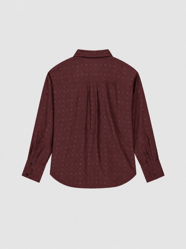 Camisa Guess Mulher Ls Carolyn Logo Shirt