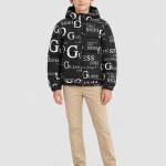 Kispo Guess Menino Oversize Hooded Ls Puffer W/zi