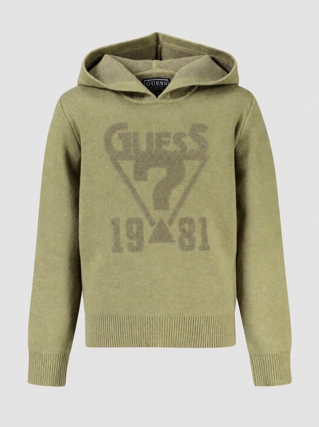 Sweatshirt Guess Menino Hooded Long Sleeve Sweater