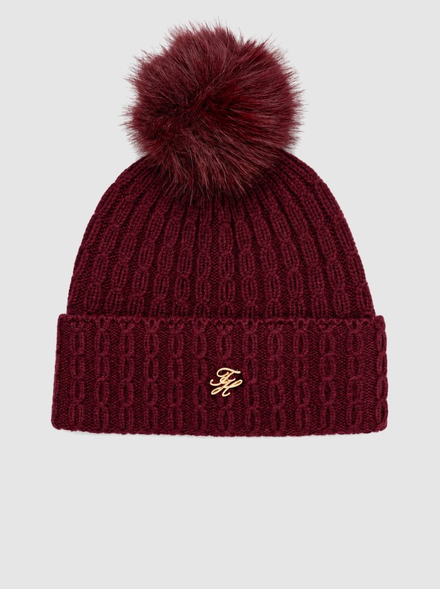 Gorro Tommy Hilfiger Mulher Th Script Cable Pom Beanie