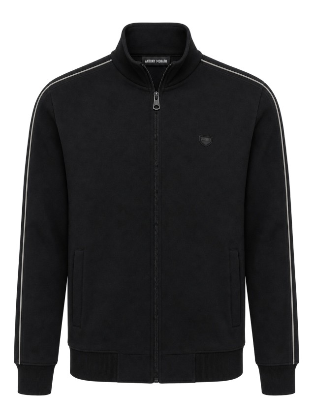 Casaco Antony Morato Homem Fleece Regular Fit  In Interlock Fabric With Plate On Heart And Pipinig I