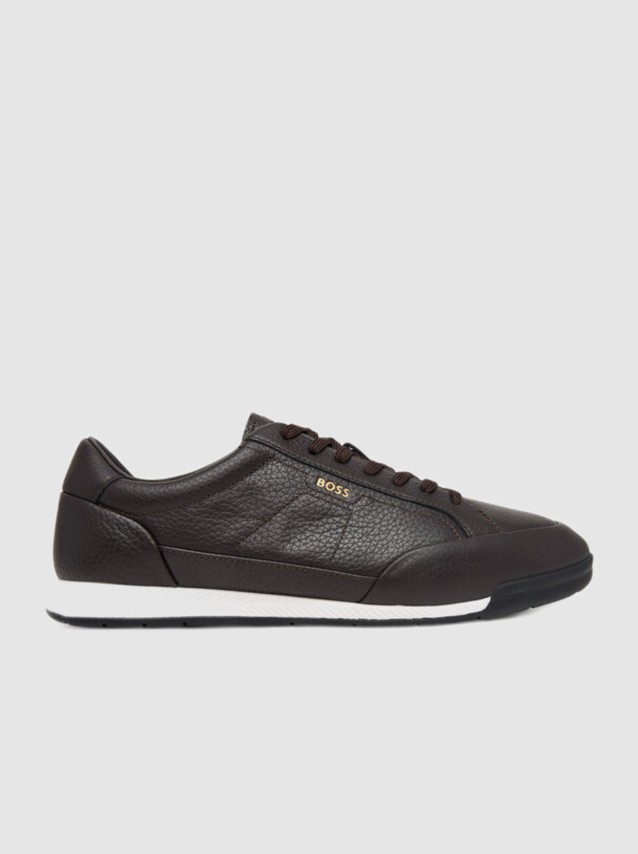 Sapatilha Boss Homem Leather Cow (10283653)