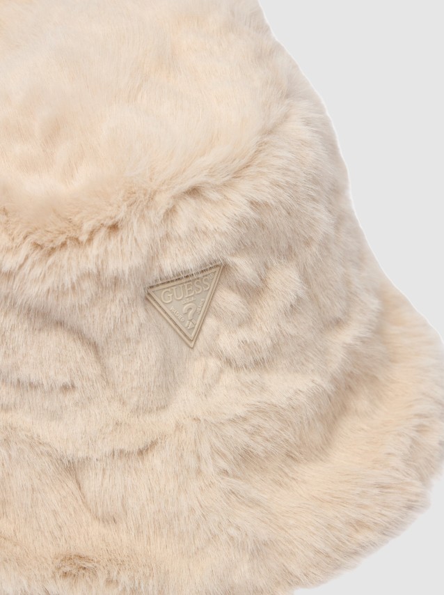 Chapéu Guess Mulher Ilde Faux Fur Braided Cap