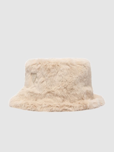 Chapéu Guess Mulher Ilde Faux Fur Braided Cap Chapéu Guess Mulher Ilde Faux Fur Braided Cap