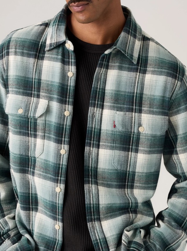 Camisa Levis Homem Jackson Worker Blues