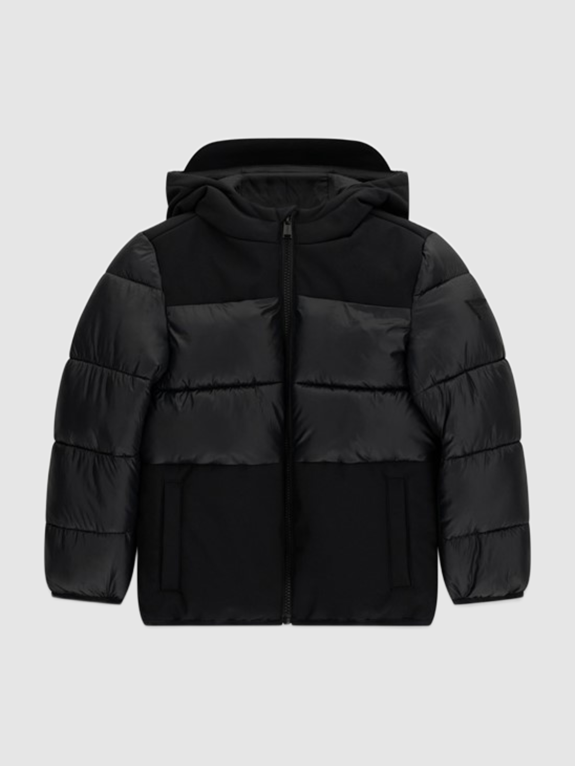 Kispo Guess Menino Hooded Ls Mixed Fabric Puffer